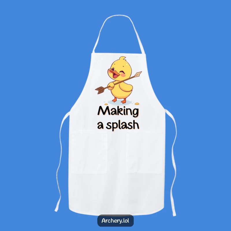 Funny Duckling Cooking Apron: Cheerful Archer, Perfect Gift for Kitchen