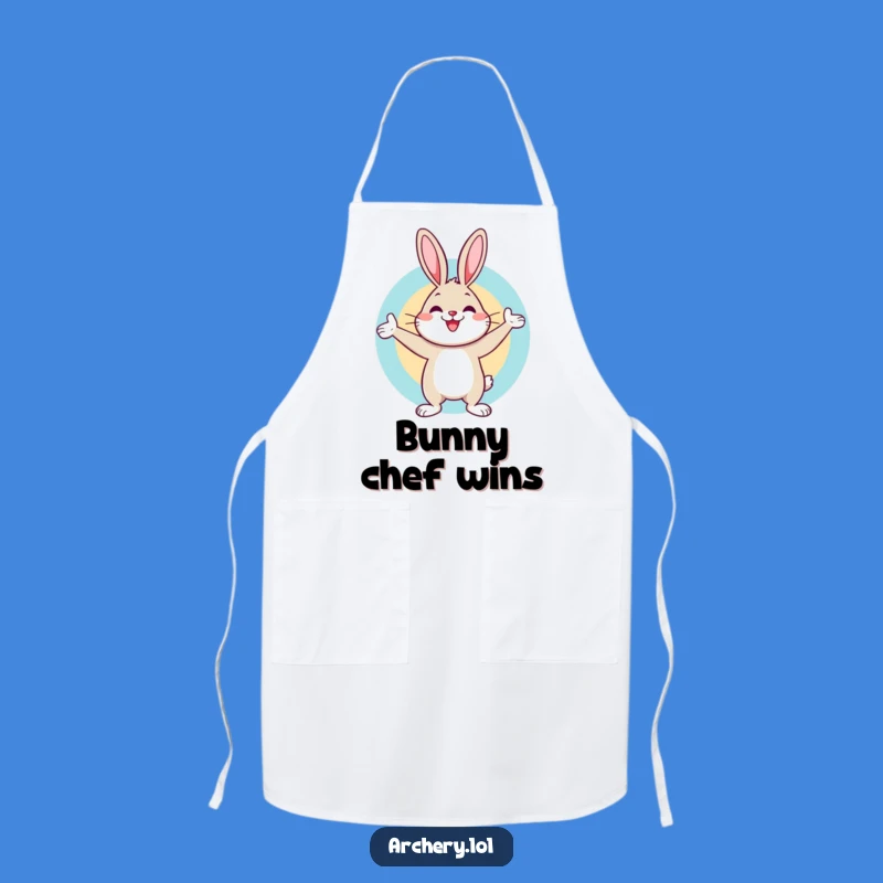 Funny Rabbit Archer Apron: Cook with Bullseye Precision, Hilarious Kitchen Wear