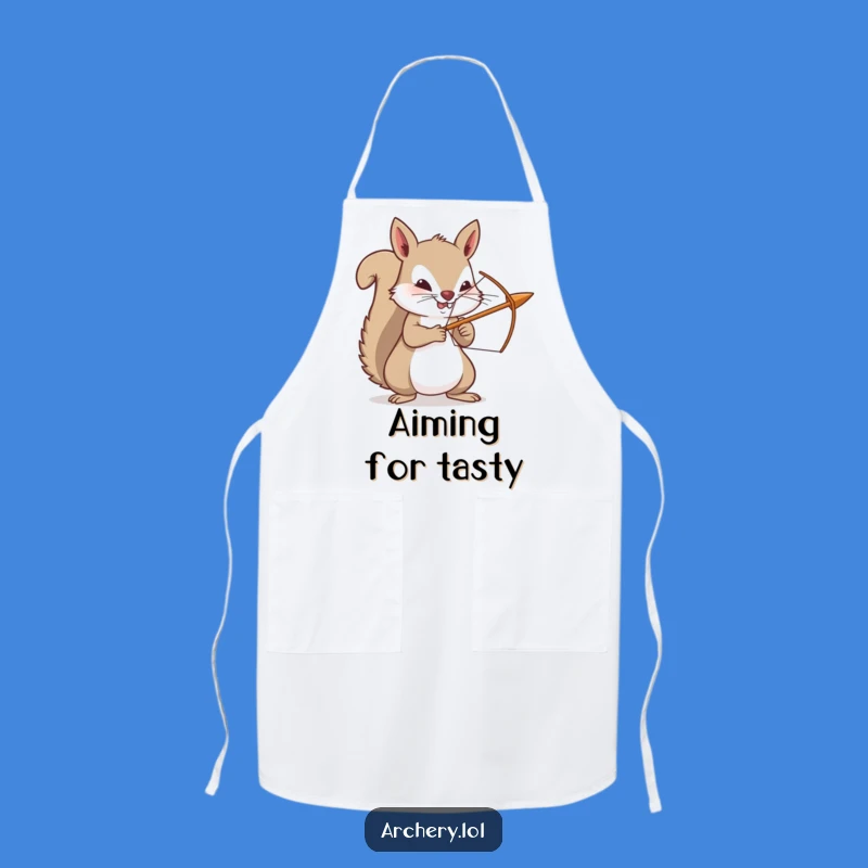 Funny Squirrel Archer Apron - Kitchen Humor for Cooking Gift
