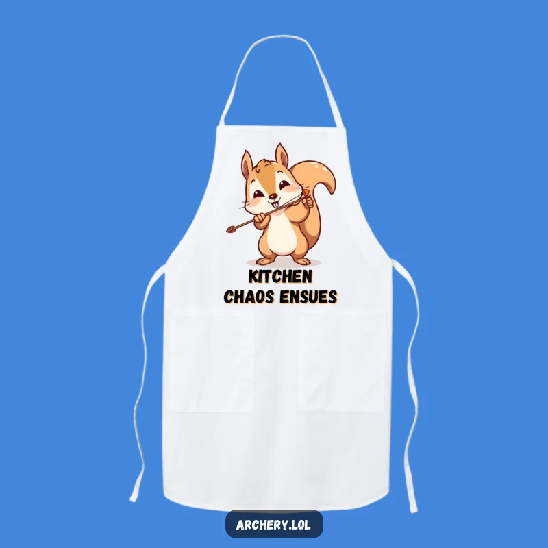 Funny Squirrel Archer Apron: Comical Cooking, Great Funny Gift Chef