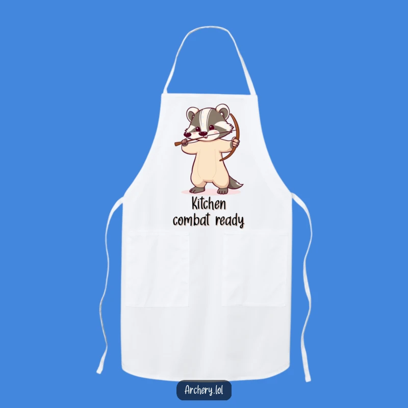 Funny Badger Cooking Apron: Determined Archer, Perfect Gift for Kitchen