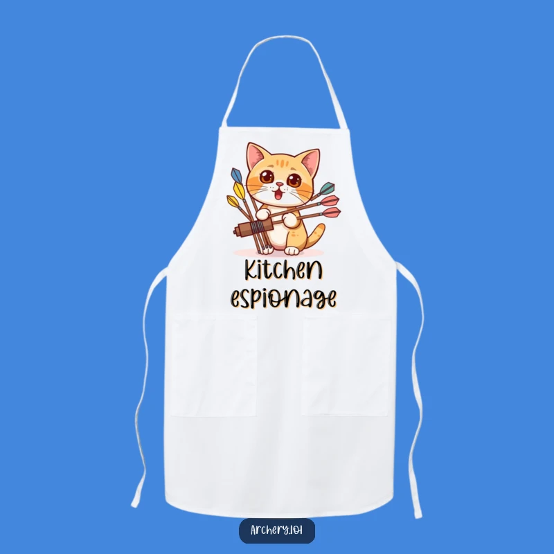 Funny Cat Archer Apron: Cook Up Surprises - The Perfect Funny Gift