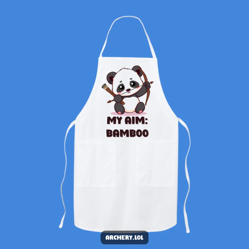 Funny Panda Archer Apron: Kitchen Archer's Focus, Hilarious Cooking Gift