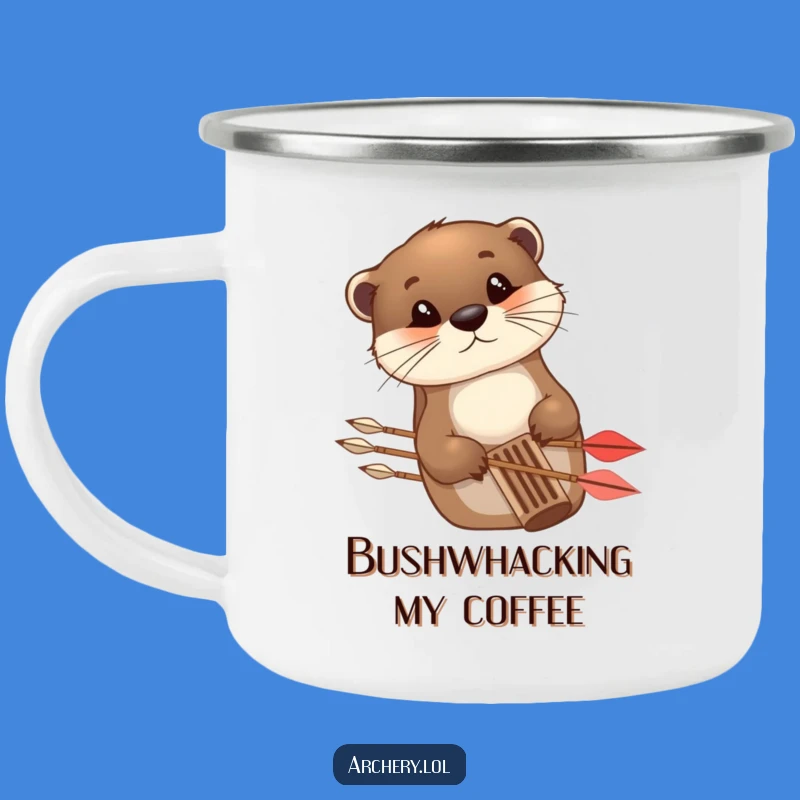 Funny Otter Archer Camping Mug - Durable & Hilarious Outdoor Companion
