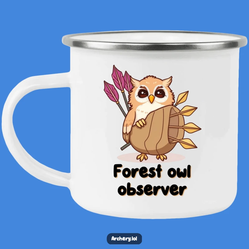 Funny Giggling Owl Camping Mug: Durable Archer Owl Cup, Perfect Outdoor Funny Gift