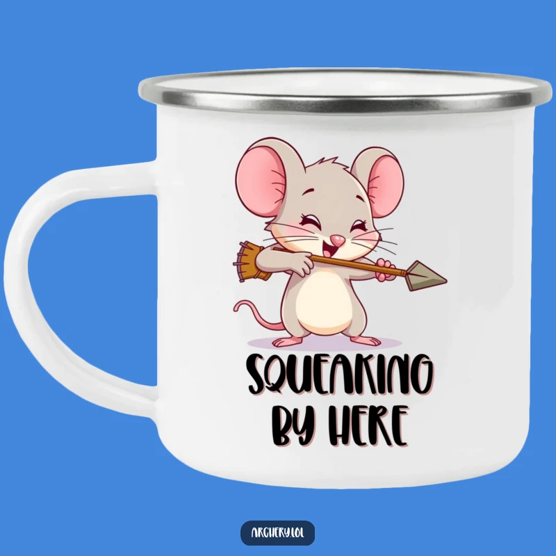 Funny Mouse Archer Camping Mug - Mighty Outdoor Effort Gift