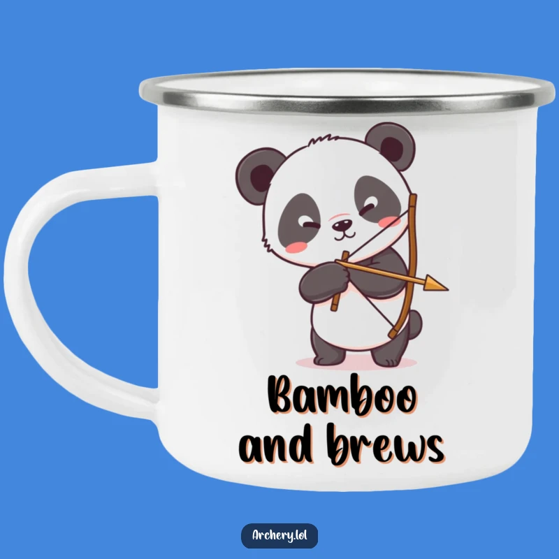Funny Panda Archer Camping Mug: Silly Panda Outdoor Mug, Perfect Funny Gift for Campers