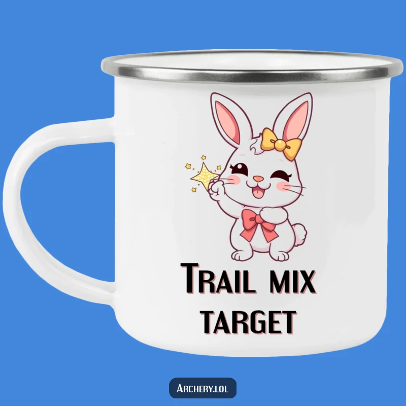 Funny Rabbit Archer Camping Mug: Adventure with a Smile - Hilarious Funny Gift