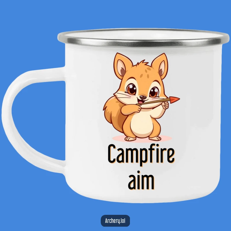 Funny Squirrel Archer Camping Mug: Durable Determined Aiming Adventure Cup