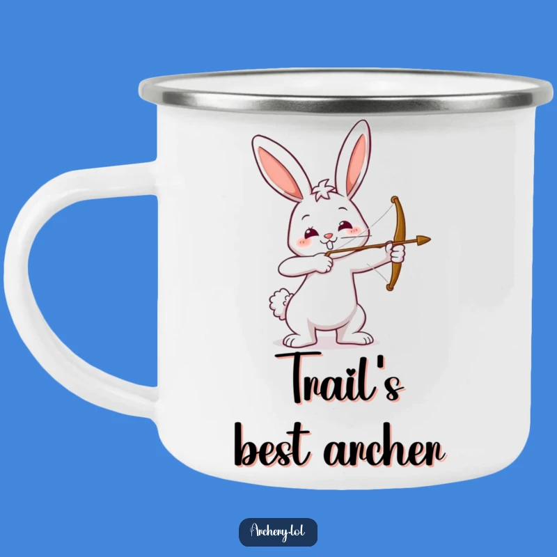Funny Bunny Archer Camping Mug: Adventure with a Smiling Aim!