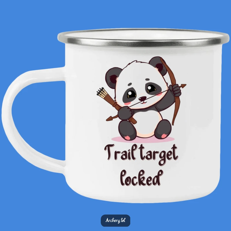 Funny Panda Archer Camping Mug: Focused Adventures, Cozy Gift