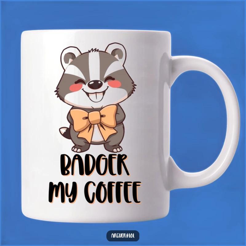 Funny Badger Archer Mug: Strong Grin, Powerful Bow, Perfect Gift