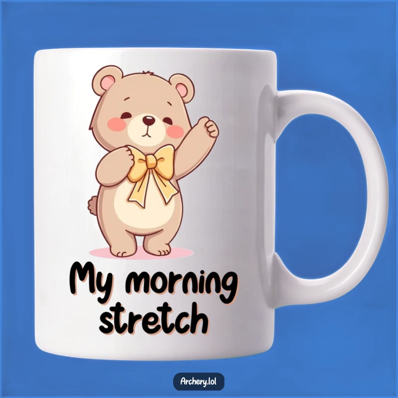 Funny Dancing Bear Bow Drawing Mug It's a Workout Perfect Gift