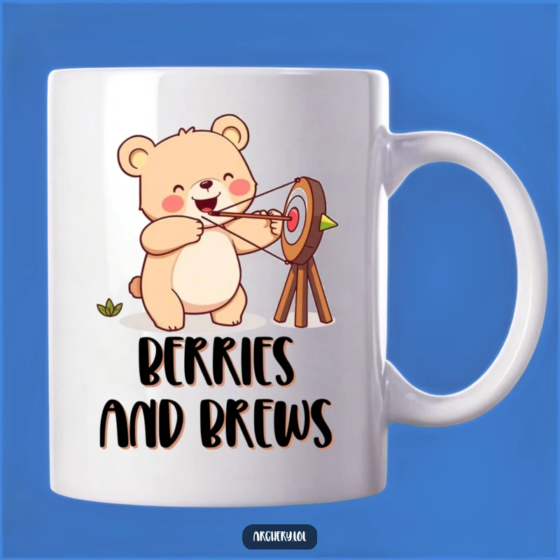 Funny Happy Bear Mug - Goal-Oriented Archer Gift for Bear Lovers