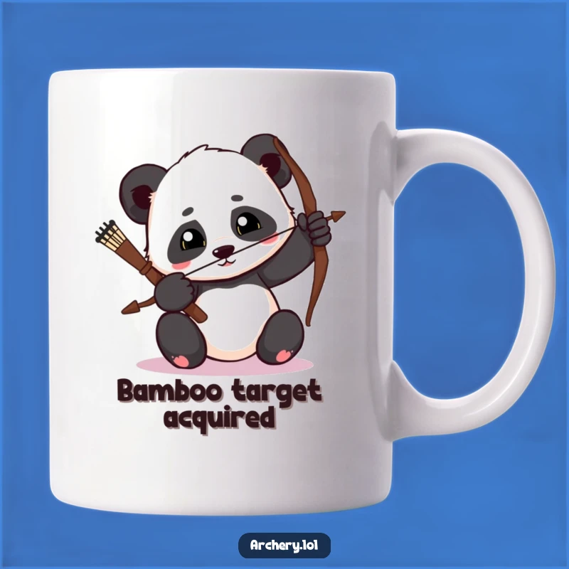 Funny Panda Archer Mug: Determined Foe Focus, Hilarious Archer Gift