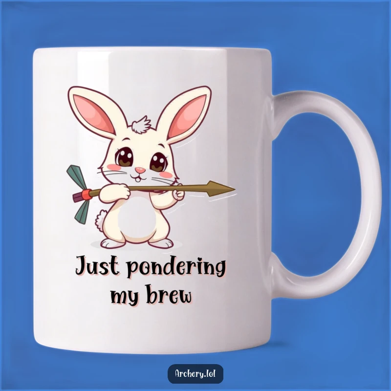 Funny Timid Rabbit Mug - Curious Archer Gift for Nervous Friends