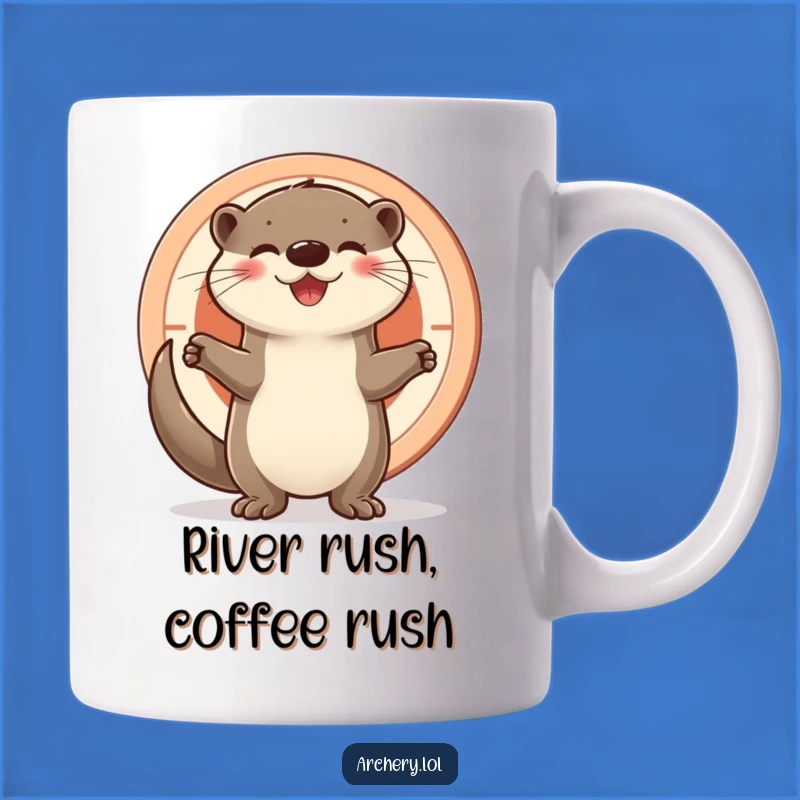 Funny Otter Target Mug - Joyful Aiming Gift for Otter Lovers