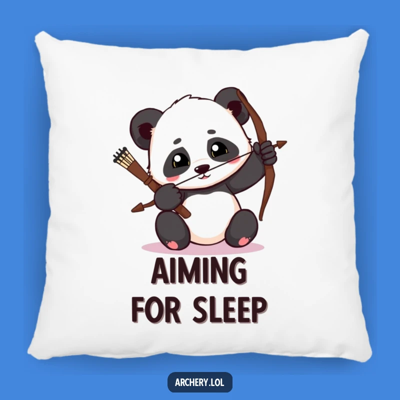Funny Panda Archer Pillow: Focused Comfort, Cozy Archer Accent Gift