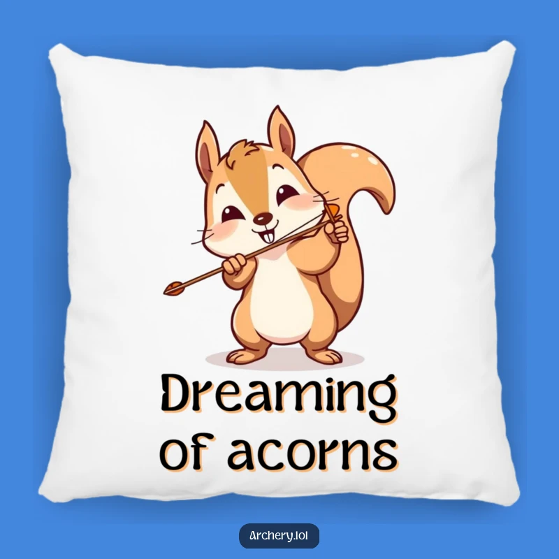 Funny Squirrel Archer Pillow: Comical Comfort, Adorable Funny Gift