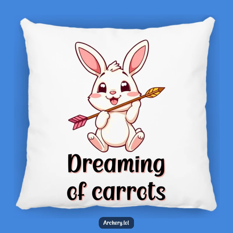 Funny Bunny Archer Pillow: Cheerful Comfort, Adorable Funny Gift
