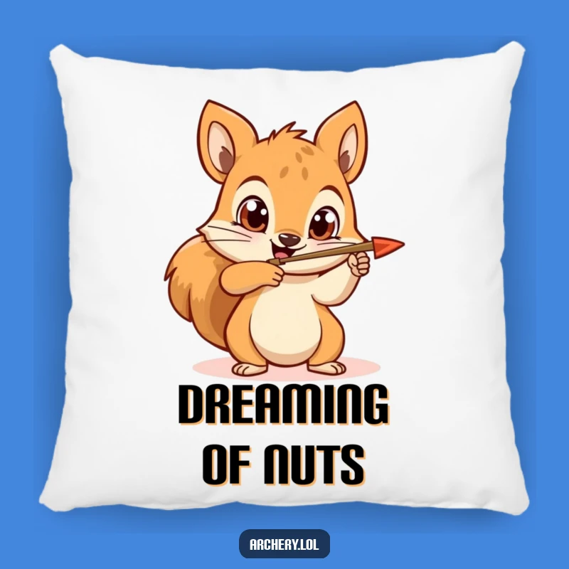 Funny Squirrel Archer Pillow: Soft Determined Aiming Cushion for Comfort
