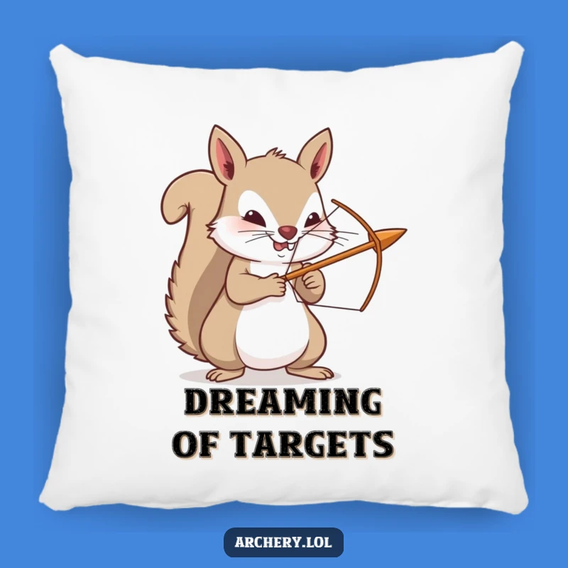 Funny Squirrel Archer Pillow - Comfy and Cute Humor Accent Gift