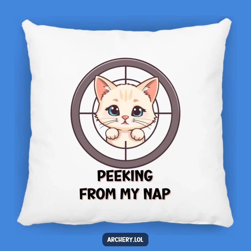 Funny Cat Target Pillow: Cozy Curiosity, a Hilarious Gift for Cat Lovers