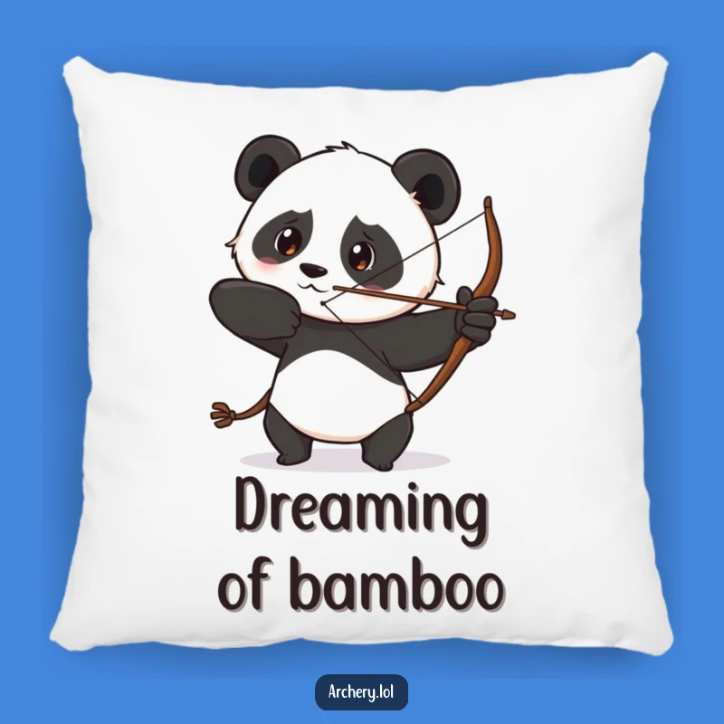Funny Determined Panda Pillow Focused Comfort Gift Idea