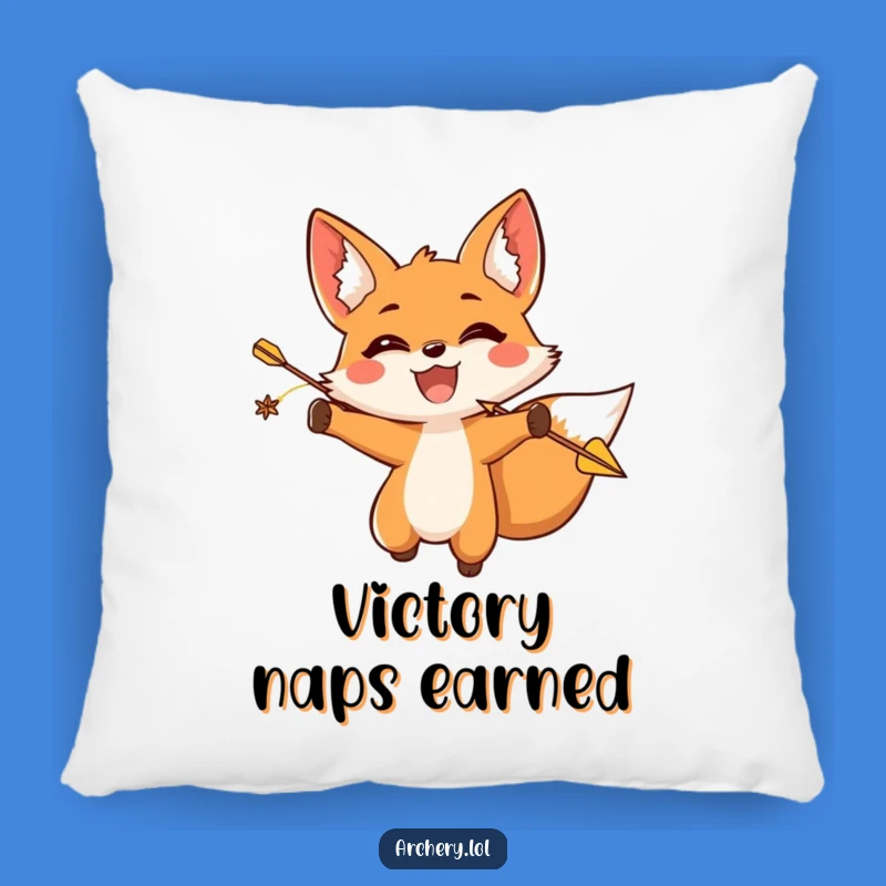 Funny Fox Archer Pillow: Triumphant Comfort, Adorable Funny Gift