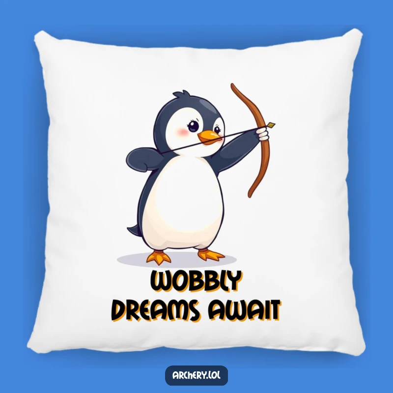 Funny Penguin Archer Pillow - Cozy & Comical Accent