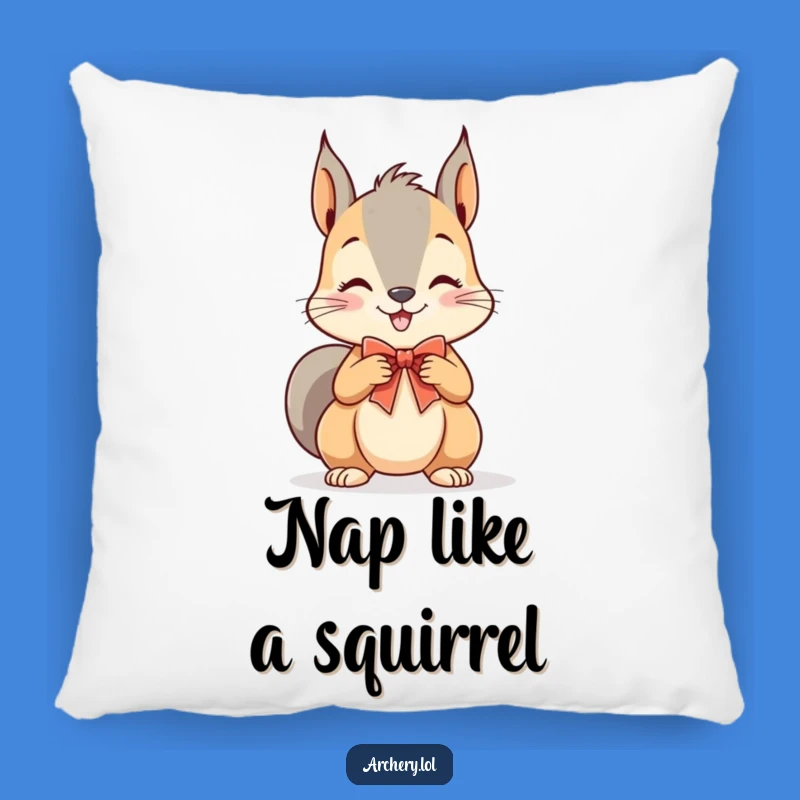 Funny Squirrel Archer Pillow: Soft and Cozy Playful Squirrel Pillow, Ideal Funny Gift for Comfort