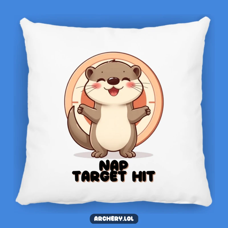 Funny Otter Target Pillow - Comfy Cushion for Happy Aimers Gift