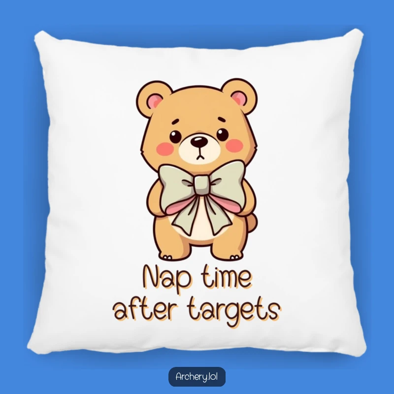 Funny Bear Archer Pillow: Cozy Comfort Meets Hilarious Aim, Perfect Accent for Any Room