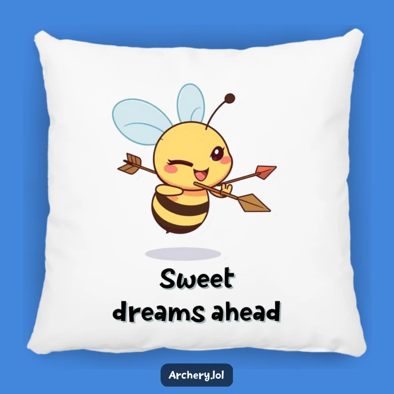 Funny Bee Archer Pillow: Soft and Comfy Determined Bee Pillow, Ideal Funny Gift for Cozy Vibes