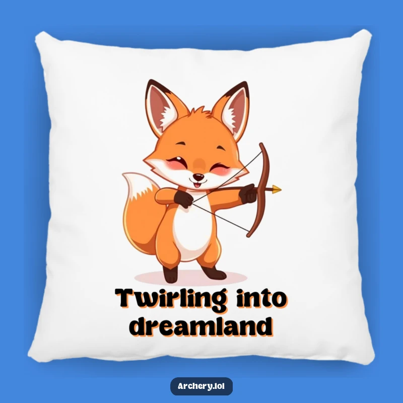 Funny Playful Fox Pillow - Mischievous Archer Accent Cushion Gift