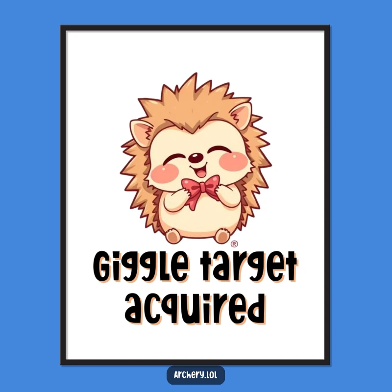 Funny Giggling Hedgehog Digital Art - Instant Joyful Download