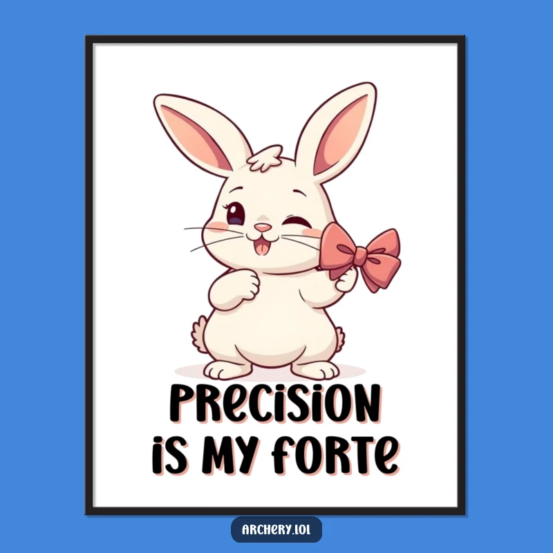 Funny Rabbit Archer Digital Art: Determined Artwork for a Hilarious Gift Download