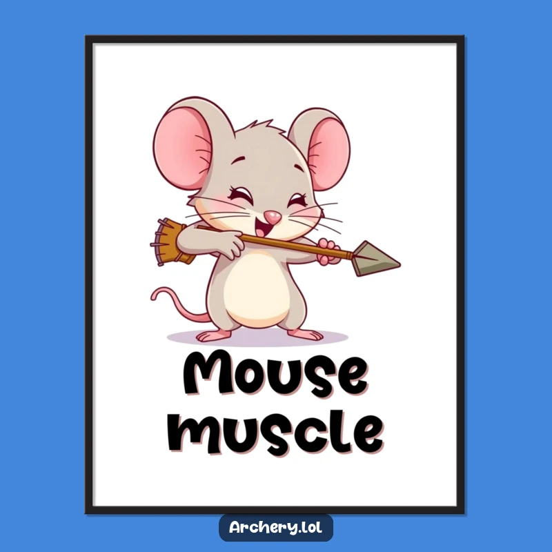 Funny Mouse Archer Digital Print - Inspiring Wall Art Gift