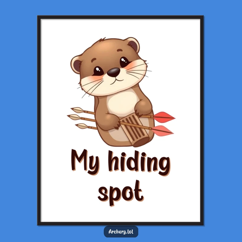 Funny Otter Archer Digital Art - Instant Hilarious Download for Decor