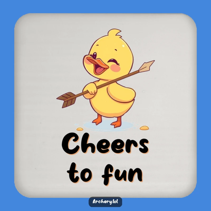 Cute Duckling Archer Coaster: Funny Drink Protector, Perfect Small Gift
