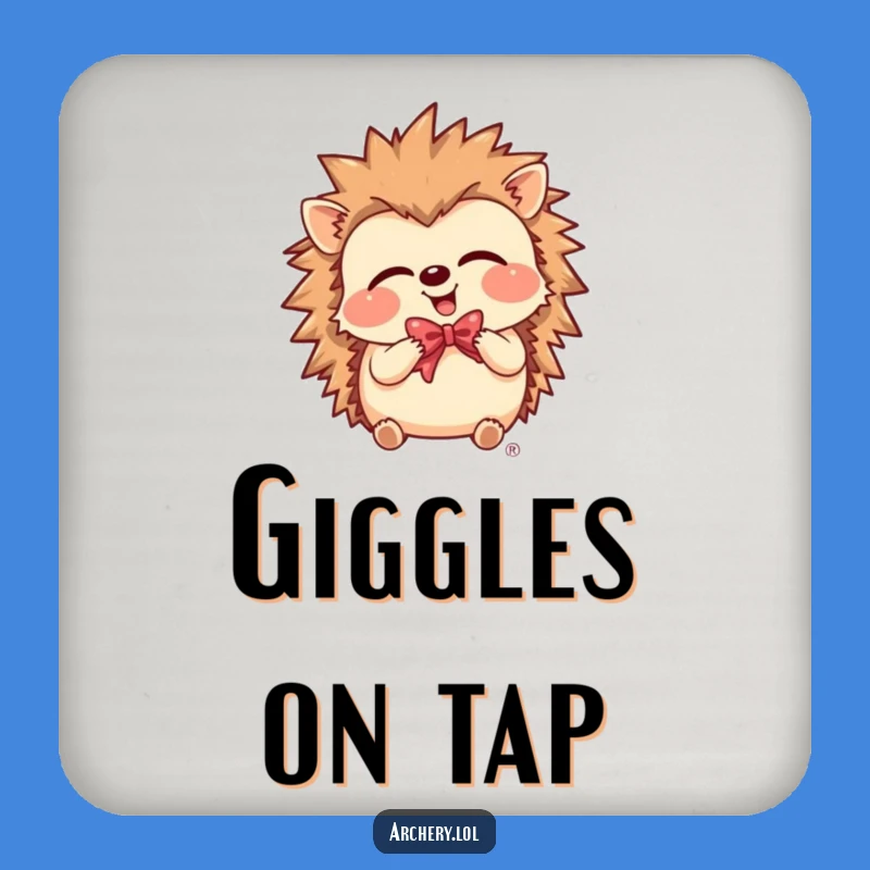 Funny Giggling Hedgehog Drink Coasters - Protect Surfaces with Smiles