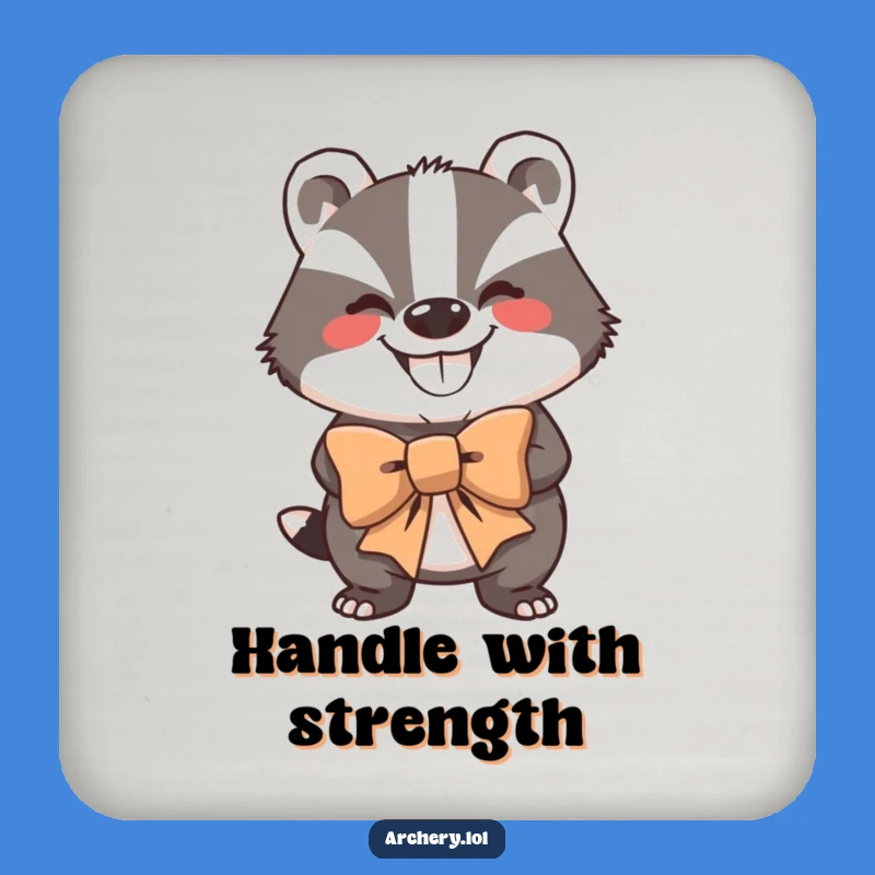 Funny Badger Archer Coaster: Strong Badger's Aim, Protects Surfaces Gift