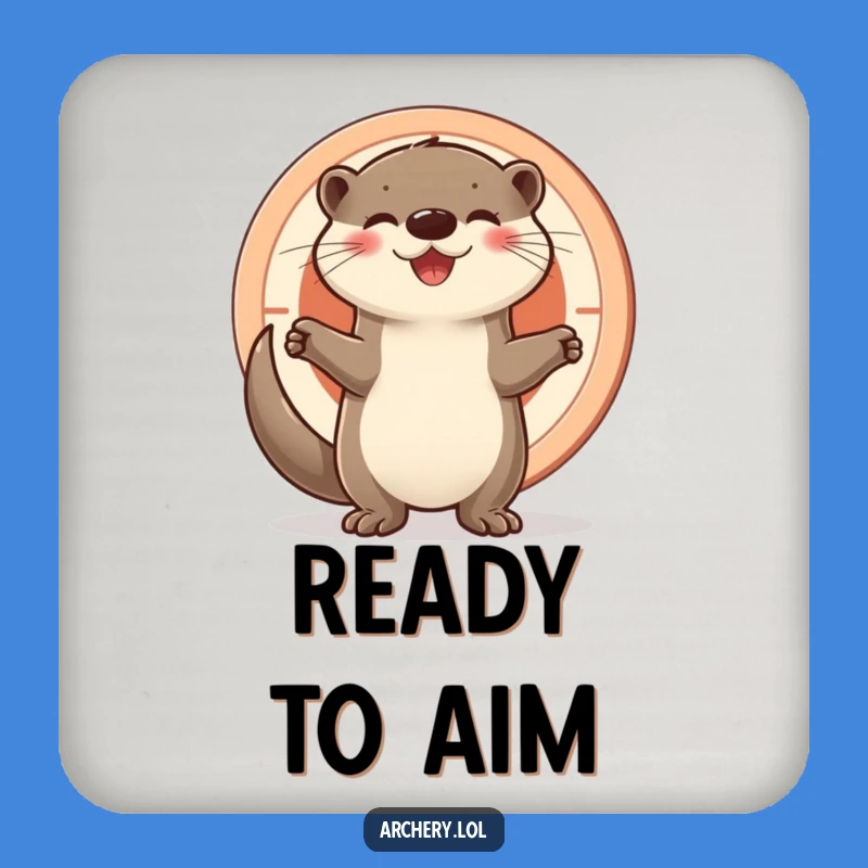 Funny Otter Target Coaster - Protect Surfaces with Joyful Aim Gift