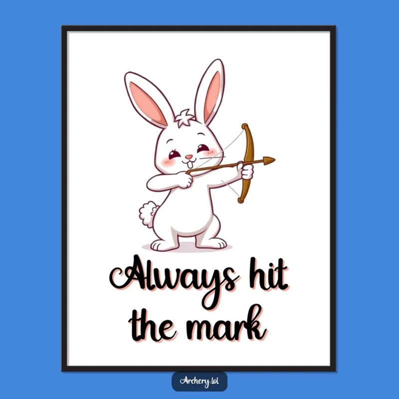 Funny Bunny Archer Poster: Aim High with a Smiling Artwork!