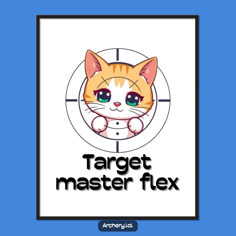Funny Cat Archer Poster: Art That Hits the Mark with Humor!