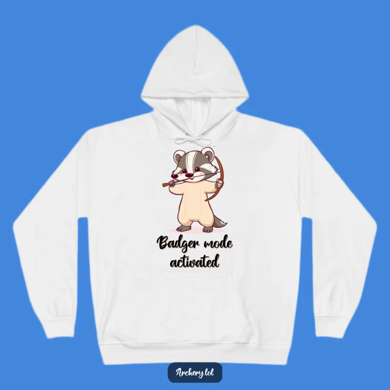 Cozy Badger Bowman Hoodie: Funny Woodland Sweatshirt, Perfect Warm Gift