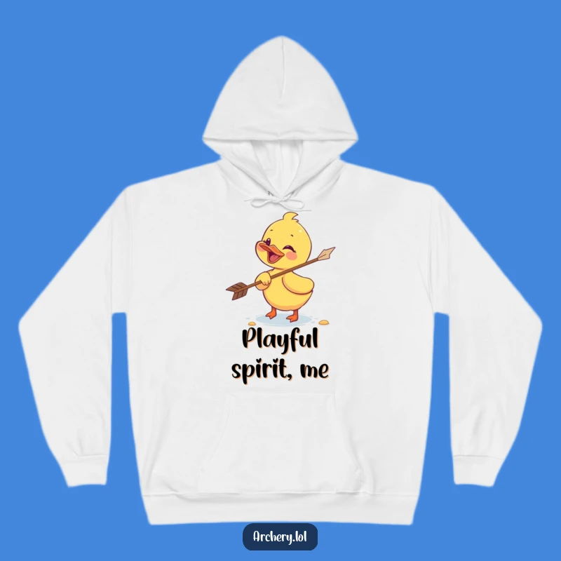 Cozy Duckling Archer Hoodie: Funny Bird Sweatshirt, Perfect Warm Gift