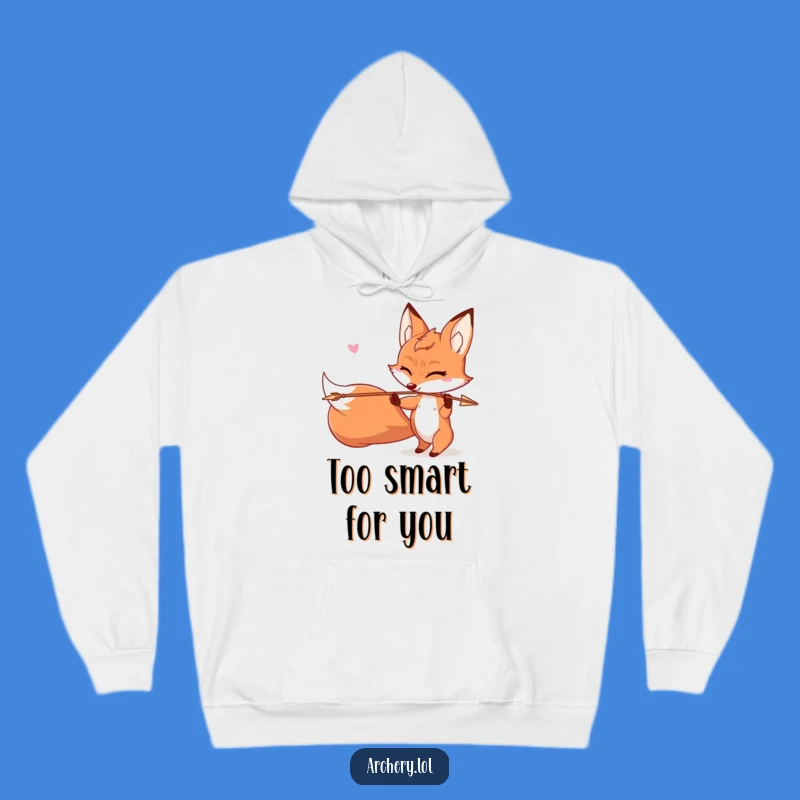 Funny Mischievous Fox Hoodie: Cozy Winking Archer Design, Great Gift Idea