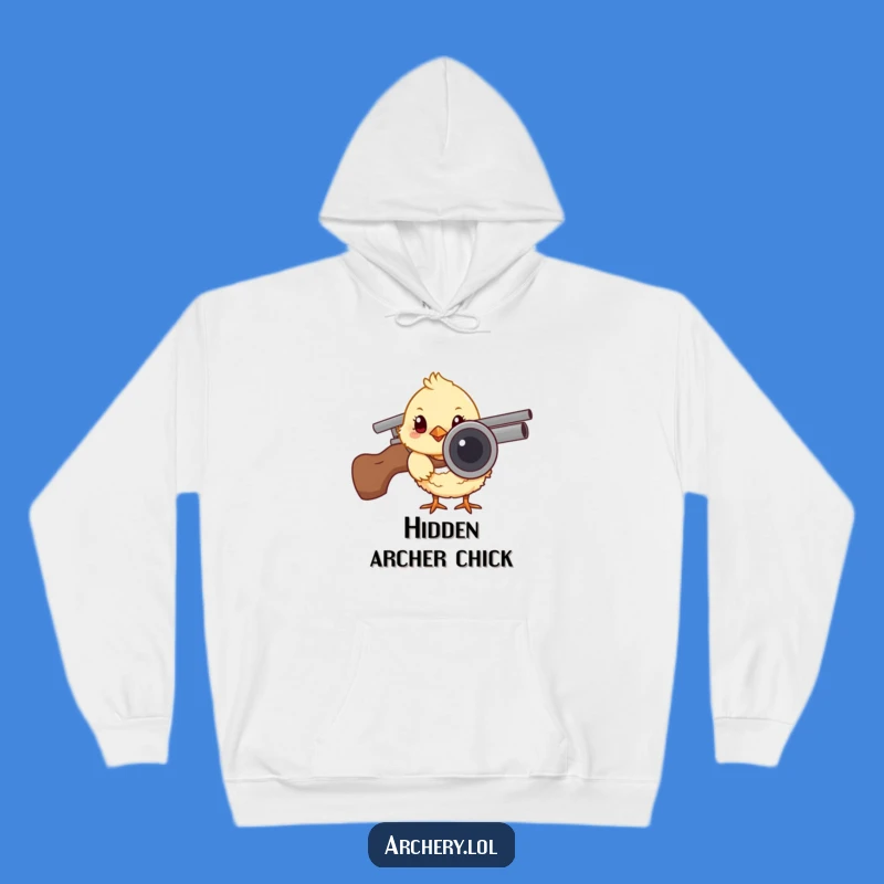 Funny Chick Archer Hoodie: Cozy Hideaway for Curious Chicks, Hilarious Bird Lover Gift