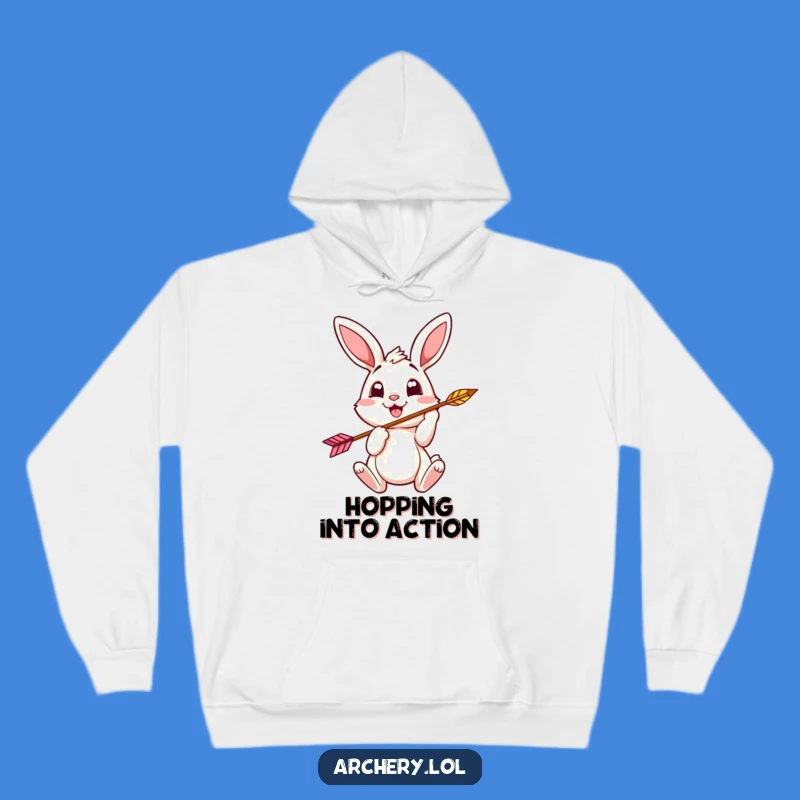 Funny Bunny Archer Hoodie: Cozy Cheer, Ideal Funny Gift Companion